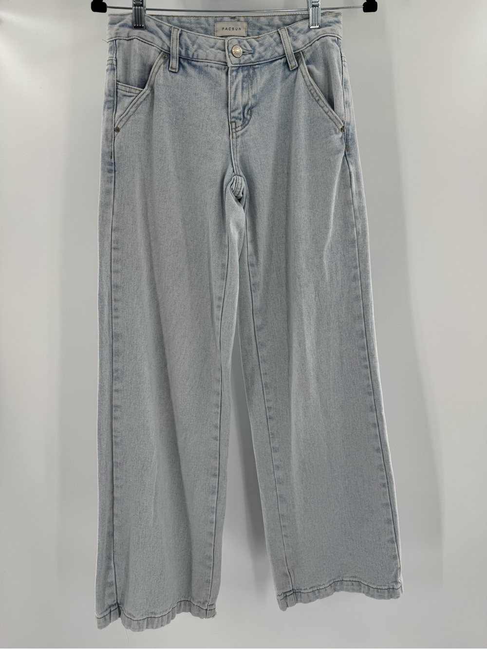 PacSun Casey Low Rise Baggy Wide Leg Jeans Light Wash Size 23